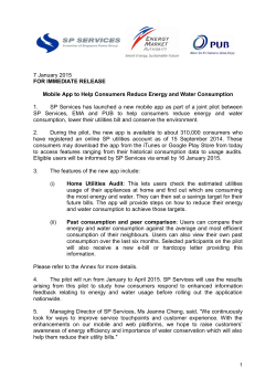 Mobile App To Help Consumers Reduce Energy And