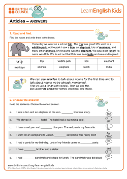 Articles &ndash; ANSWERS trip