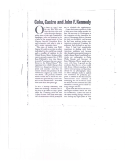Cuba, Castro and John F. Kennedy