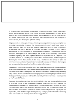1 2. &ldquo;Now morally practical reason pronounces in us its irresistible