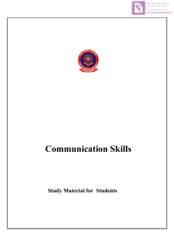 Communication Skills - NRAI School of Mass Communication