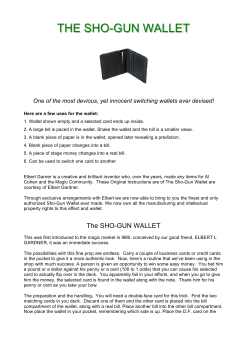 Sho-Gun Wallet Instructions