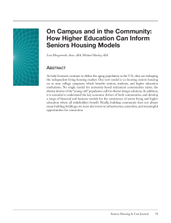 How Higher Education Can Inform Seniors Housing Models