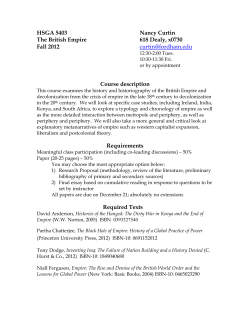 HSGA 5403 -- British Empire