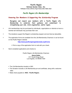 Life Membership - Pacific Region Garden Clubs