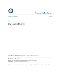 The Grace of Christ - BYU ScholarsArchive