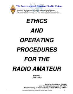 Ethics and Operating Procedures
