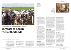 25 years of aAa in the Netherlands in Melkvee 2014