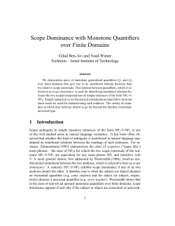 Scope Dominance with Monotone Quantifiers over