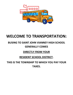 welcome to transportation - Saint John Vianney High School