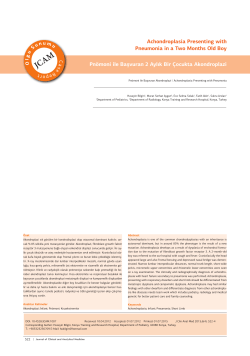 Achondroplasia Presenting - Journal of Clinical and Analytical