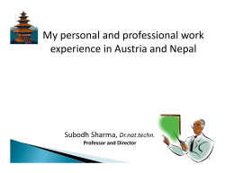 My personal and professional work experience in Austria