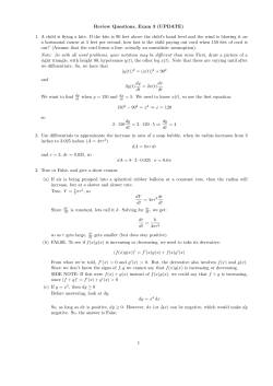 Exam 3 Review Solutions