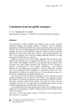 Catchment areas for public transport