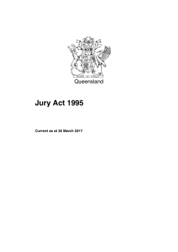 Jury Act 1995 - Queensland Legislation