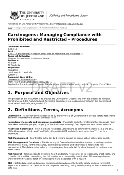 Carcinogens: Managing Compliance with Prohibited and Restricted