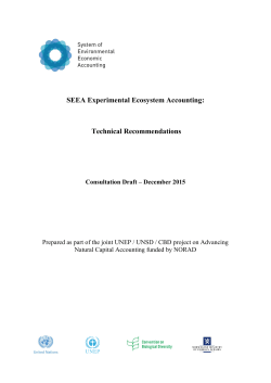 SEEA Experimental Ecosystem Accounting