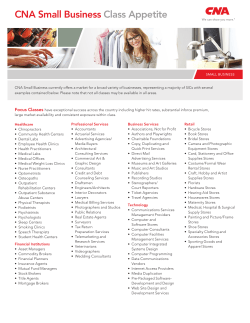 CNA Small Business Class Appetite