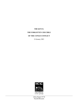 THE KIVUS: THE FORGOTTEN CRUCIBLE OF THE CONGO