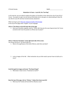Louis XIV, the &ldquo;Sun King&rdquo;