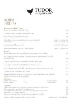lunch menu 12 noon &ndash; 2pm
