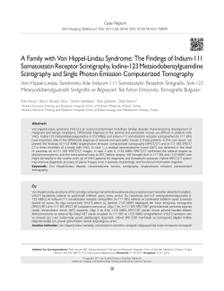 A Family with Von Hippel-Lindau Syndrome: The Findings of Indium