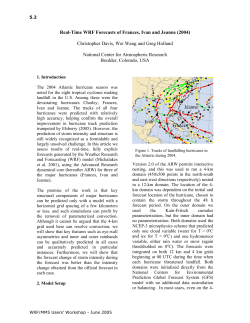 Fully Explicit Real-Time WRF Forecasts of Frances, Ivan and Jeanne