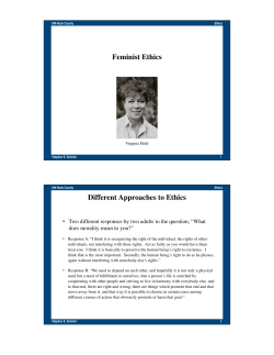 Feminist Ethics
