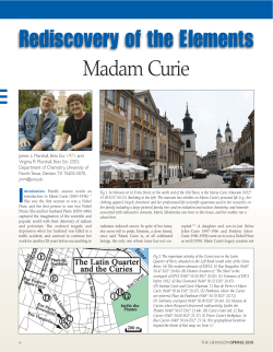 Curies - UNT Chemistry - University of North Texas