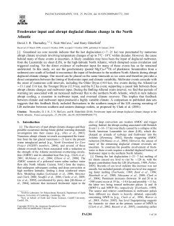 Freshwater input and abrupt deglacial climate change in the North