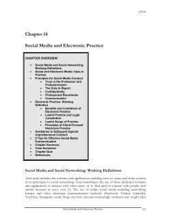Chapter 14 Social Media and Electronic Practice