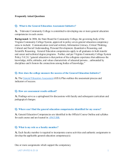 General Education and TCC - FAQs