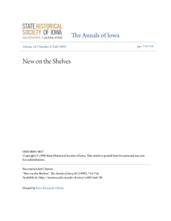 New on the Shelves - Iowa Research Online