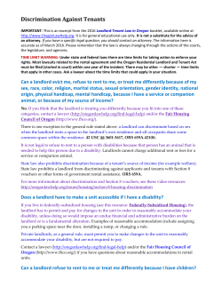 Discrimination Against Tenants