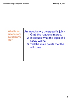 IntroConcluding Paragraphs.notebook