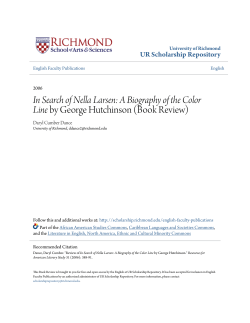 In Search of Nella Larsen: A Biography of the Color Line by George