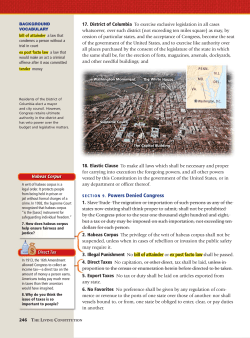 SECTION 9. Powers Denied Congress
