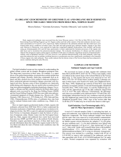 15. ORGANIC GEOCHEMISTRY OF GREENISH CLAY AND