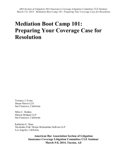 Mediation Boot Camp 101: Preparing Your