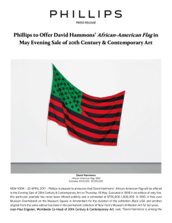 Phillips to Offer David Hammons` African