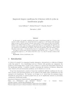 Improved degree conditions for 2-factors with k cycles in hamiltonian