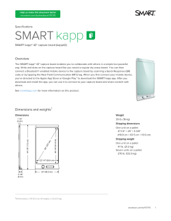 SMART kapp 42" capture board specifications