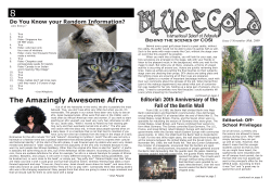 Editorial: 20th Anniversary of the Fall of the Berlin Wall