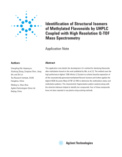 Identification of Structural Isomers of Methylated Flavonoids by