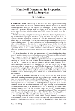 Hausdorff Dimension, Its Properties, and Its Surprises