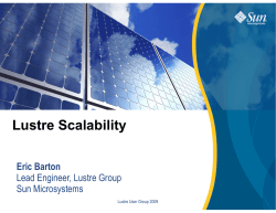 Lustre Scalability