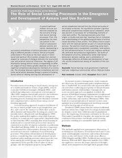The Role of Social Learning Processes in the Emergence and