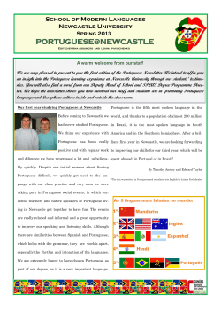 Portuguese Newsletter, Spring 2013