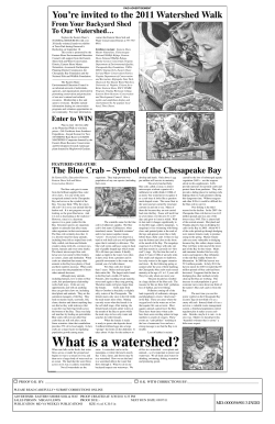 The Blue Crab &ndash; Symbol of the Chesapeake Bay What is a watershed?
