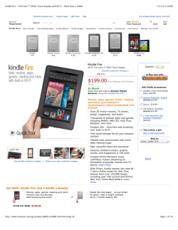 Kindle Fire - Full Color 7" Multi-Touch Display with Wi-Fi